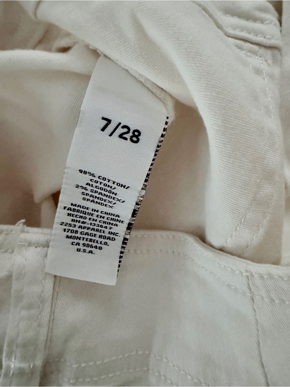 RE Generation by Celebrity Pink Relaxed Cargo Pants Size 7/28 Cream Wide Leg - Picture 12 of 12